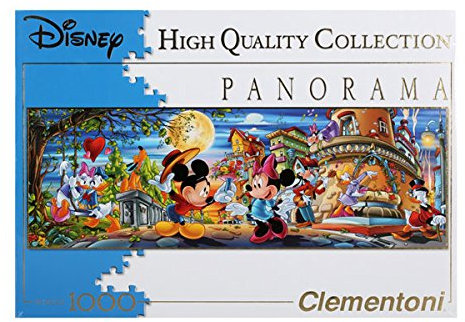 Clementoni 39003 - Micky und Minni (Panorama) - Puzzle 1.000 Teile