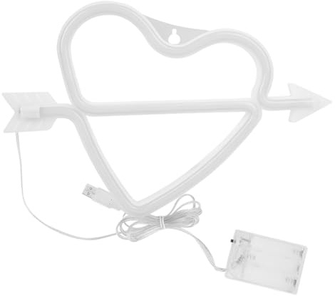 Entzückender Herz-Form Amor Liebe LED-Licht dekorative Wandbehang Lampe Schlafzimmer Schlafsaal für Geständnis Vorschlag(rot)