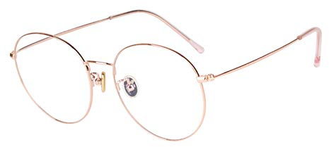 DLLY Lunettes De Lecture,Monture Ronde,Vision Claire, pour Hommes,Femmes,Lecture De Journaux,Télévision,Sports De Plein Air,Loupe Anti-Bleue,Lunettes Anti-Fatigue,+2,5