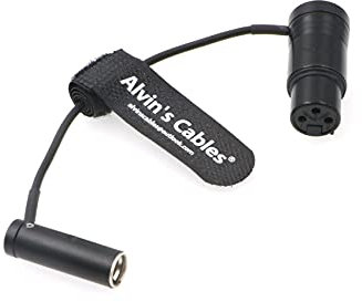 Low-Profile 3-Pin Mini-XLR MALE to Full Size XLR Female Audio Cable for BMPCC 4K 6K Camera Video Assist Original Connector Colored Alvin’s Cables Black 5 Inches|13cm