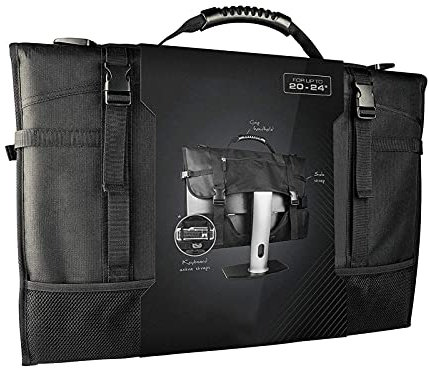 Keptfeet abcd123 Housse de Protection Compatible avec Moniteur 20-24, Housse d'écran PC, Housse d'ordinateur, livrée avec Plusieurs Poches et poignées en Caoutchouc