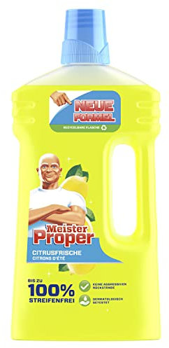 Meister Proper Allzweckreiniger Flüssig (1 L) Citrusfrische, leistungsstarke Reinigungskraft fürs gesamte Zuhause, bis zu 100% streifenfreie Reinigung