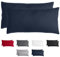 Komfortec Kissenbezug 40x80 cm 2er Set aus Gebürstet Mikrofaser mit Reißverschluss, Atmungskativ und Weich – Blau