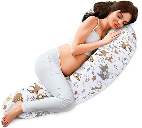 Totsy Baby Seitenschläferkissen Schlafkissen für Seitenschläfer 190 cm - Kuschelkissen Pregnancy Pillow Pillows for Sleeping Lagerungskissen Langes Kissen mit Bezug Oeko-Tex