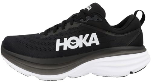 HOKA ONE ONE Herren Bondi 8 Running Shoes, Black/White, 41 1/3 EU