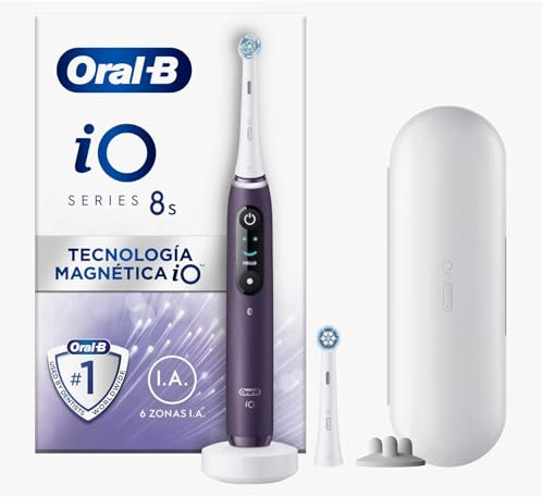 Oral-B iO 8S Violet Brosse à Dents Electrique 2 Têtes de Brosse à Dents 1 Étui de Voyage Conçu par Braun