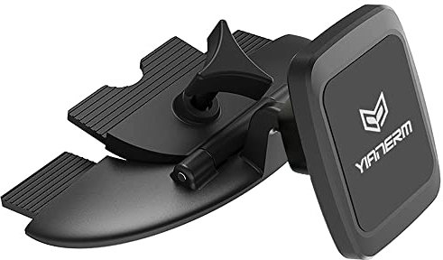 Yianerm Support de téléphone magnétique Universel pour Fente CD, Support téléphone Voiture à Aimant Puissant Compatible iPhone Samsung Galaxy Huawei Xiaomi, etc.