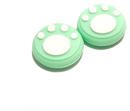 Generic | Gaming Thumbsticks Grips | 1.115 | Dopjes voor je Game Controller(s) | Pootjes - Lichtgroen met Wit | 1 Set = 2 Thumbgrips | Compatibel met Nintendo Switch & LITE & OLED