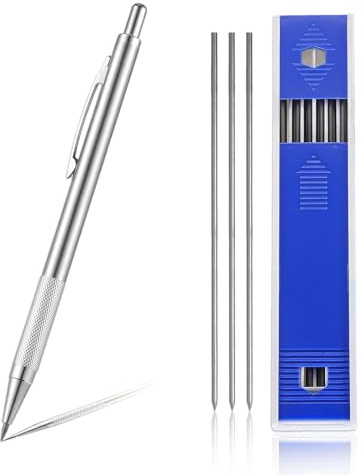 Porte-mines entièrement en métal 2,0 mm Porte-mines d'Embrayage Porte-mines Artiste pour Dessin, Croquis