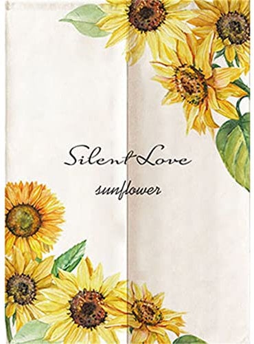 Surwin Japanischer Stil Türvorhang, Sonnenblume Japan Noren Raumteiler Tapisseri Leinen Lang Vorhänge Partition Gardinen Tür Vorhang Tapisseri für die Türdekoration (85x150cm,Gelbe Sonnenblume)