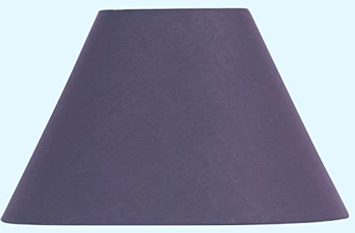 Plain Cotton Coolie Lampshade - for Table Lamps Or Ceiling - Cylinder Pendant with Reducer - 10 / 25 cm - Plum