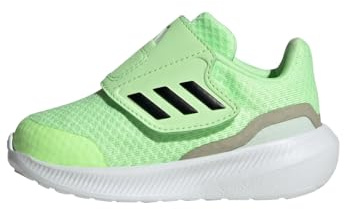 Adidas Unisex Baby RunFalcon 3.0 Hook-and-Loop Shoes, Green Spark/Core Black/Putty Grey, 20 EU
