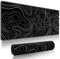 Black Minimalist Topographic large Mouse Mat Gaming,Mouse Mat Large Mouse Pad Gaming, 31.5x11.8in Keyboard Mousemat Desk Mat With 3mm Non-Slip Base,Mousepad For Gaming Office Work