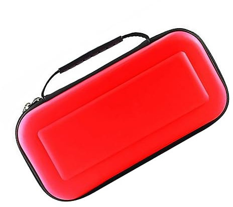 IMIKEYA Soft Case for 10-Slot Game Console Bag Thickened Material Easy Open Close Red