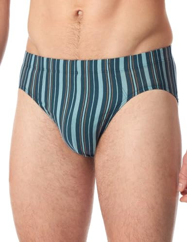 Schiesser Herren Unterwäsche Minislip für Männer Weich und Bequem Ohne Gummibund Bio Baumwolle-Cotton Casual Slip, Blau_182304, 4XL