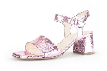 Gabor Damen Riemchensandalen, Frauen Sandalen,Leichte Mehrweite (G),Strandschuhe,Sandaletten,Sommersandalen,Absatz,Rose,37.5 EU / 4.5 UK