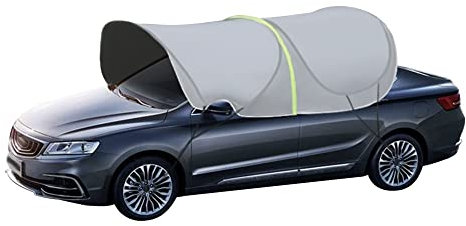 Autoplanen & Garagen Umbrella Car Cloth Roof Protect Outdoor Car Vehicle Tent Anti-UV Sun-Proof Shade Cover Car Sun Shade Cover Foldable Protection Wetterfeste Auto-Abdeckung (Color : Silver)
