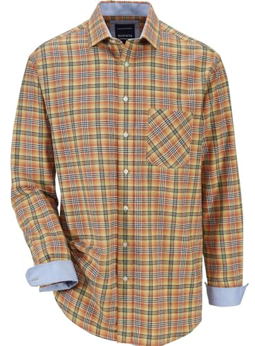 BABISTA Herren Flanellhemd Floreverti | stylisches Karohemd aus Flanell mit Kentkragen und Brusttasche, warmes Hemd mit weichem Griff, 100% Baumwolle
