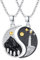 REDSUN Yin Yang Halskette 925 Sterling Silber Berg Sonne Anhänger Leuchtturm BBF Kette Freundschaftsketten Schmuck für Paar Mädchen Geschenke