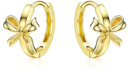 KRFY Gold Creolen Ohrringe für Damen Hypoallergene 925 Sterling Silber Herz Huggie Creolen Kleine zierliche für Damen Mädchen