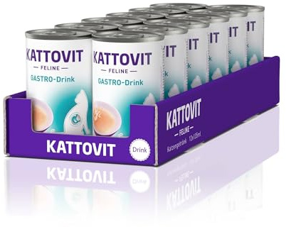 KATTOVIT Feline Gastro Drink | 12 x 135 ml | Trinksnack für Katzen | Für eine sensible Verdauung