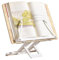 Support de Livre Réglable en Bambou pour Lecture, Recettes, Partitions de Musique, Magazines et Ordinateur Portable - Avec Clips de Page pour Cuisine