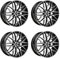 4x Oxigin Felgen Alufelgen 25 Oxcross 8,5x19 ET45 5x112 black full polish kompatibel mit BMW 1 2 X1 X2