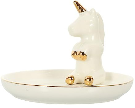 GREENADSCAPE plateau à bijoux porte-bague licorne porte-bracelets plat de support d'anneau vitrine boite rangement boite de rangement porte-bijoux décoratif porte-bague décoratif céramique