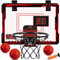 Panier de Basket Interieur - Mini Panier Basket avec Lumières de 7 Couleurs et Tableau de Bord Électronique Mini Panier De Basket pour Chambre Mini Hoop Panier Basket Enfant Adultes Rouge (Rouge)