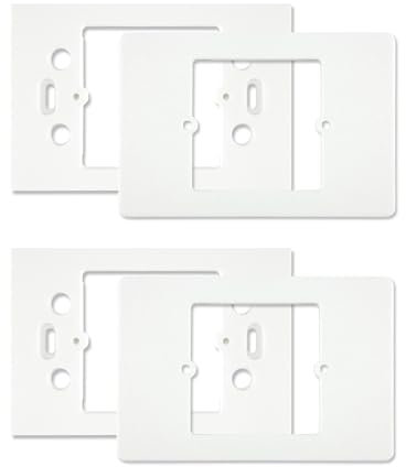 Adattatore scatola placca da 503 a 502, placca adattatore riduttore da 503 a 502 in plastica. Supporto adattatore cassetta per termostati o altro (Mod 1 Bianco (2 confezioni))