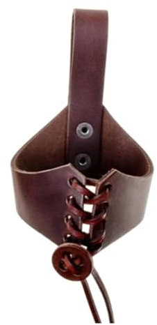 Braunes Leder-Trinkhorn-Halfter mit verstellbarem Riemen, Becherhalter, Bierkrug-Aufhänger, elegantes Becherhüllen-Zubehör