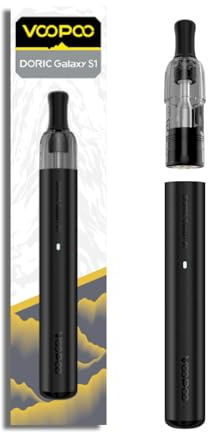 E-Cigarette Starter Set,VOOPOO Doric Galaxy S1 Kit 800 mAh Einbaute Batterie 2 ml Seitenfüllung 0,7 Ohm Patrone Elektronischer Zigarettenverdampfer (No Liquid, No Nicotine) (Obsidian Black)