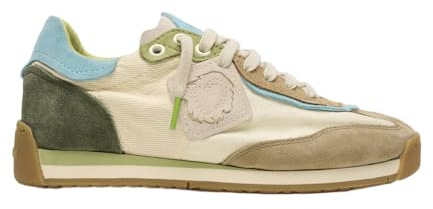 Satorisan - Enso Gaia - Casual Sneaker Herren und Damen - Vintage Leder und Textil Sportschuhe Bequem, Nachhaltig und Dauerhaft - Pampas Talisman - 38