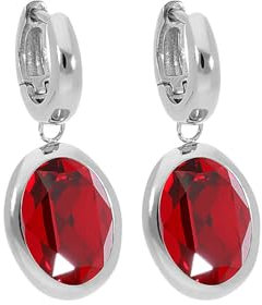 Qudo Creolen TIVOLA small silber Ohrringe aus Edelstahl (siam)