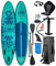 BRAST® SUP Board Summer | Aufblasbares Stand up Paddle Set | 320x81x15cm viele Modelle | 5 Jahre Garantie | inkl. Sonderzubehör | 2in1 Paddel Kajak-Sitz Action-Cam-Halterung Fußschlaufe |Türkis Dunkel