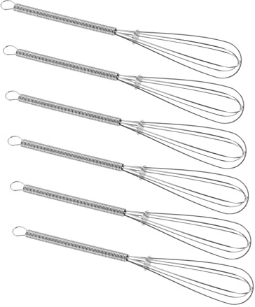 Homoyoyo 7 Stück Rührbesen für Haarfarben aus Edelstahl mit Rutschfestem Design Multifunktionales Farbpasten Schneebesen für Selbstgemacht Friseure und Haarcreme Mischungen