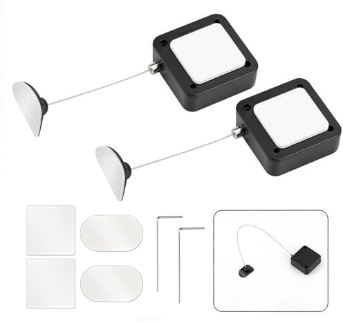 2 Pcs Retractable TV Remote Locks, Retractable Remote Control Tether Locks, for Securing TV Remotes