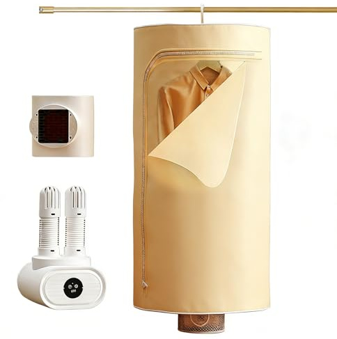 Mini Sèche-linge Portable,600W Pompe à Chaleur Electrique Sèche-linge avec Télécommande,Sèche-chaussures Petite Chauffage pour la Maison Dorm Voyage RV [Energieklasse A]