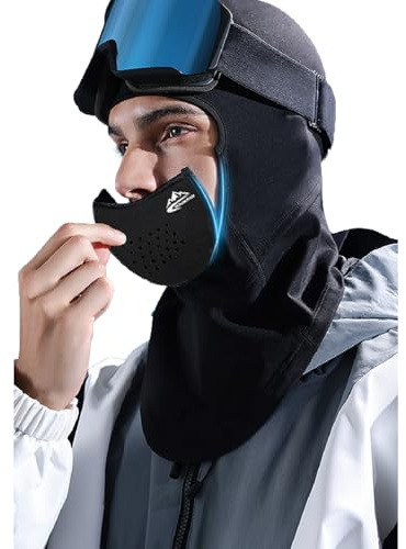 Coogime SKI BALACLAVA HERREN DAMEN – Magnetischer Winddichter Ski Gesichtsschutz mit Abnehmbarer Maske – Sturmhaube für Ski, Snowboard, Motorrad, Wandern