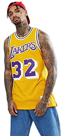 Mitchell & Ness Swingman Jersey - Magic Johnson Light Gold XL