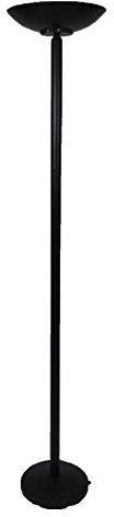 Green Lamp UPLBK6000 65 Watt 6000k Compact Fluorescent Light 2 Torchiere Energy Saving Uplighter, Black