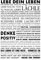Motivational - Lebe Dein Leben Motivations Poster Plakat Druck - Grösse cm