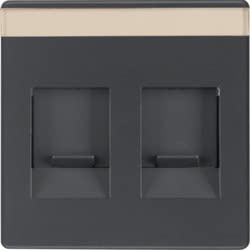 Tapa central con protección de suciedad y portaetiquetas doble, Q.1/Q.3, ant