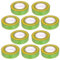 10 Stück PVC Isolierband Klebeband 10 Meter lang 15 mm breit -gelb/grün-