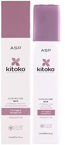 Kitoko ASP Nutri Restore Balm - 8.5 oz (250ml) - Restorative Hair Balm for Damaged Hair - Green Tea & Aloe Vera Scent
