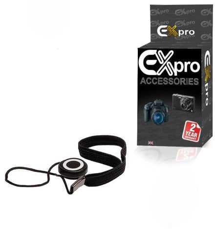 Ex-Pro Lens Cap Keeper Holder [Elasticated] for Canon, Nikon, Sony Alpha, Fuji, Pentax, Pansonic, Samsung SLR & DSLR Cameras.