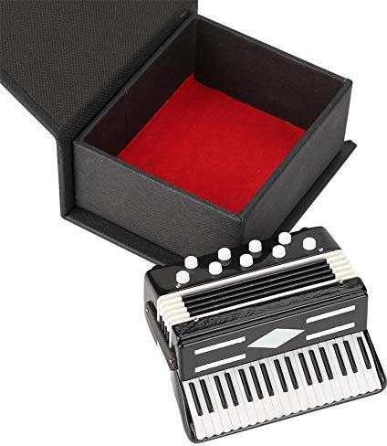 Miniatur Akkordeon Modell Display Mini Musikinstrumente Dekoration mit Verpackungsbox für Home Office Zubehör Wandskulpturen