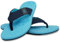MADSea Damen Zehenstegpantolette Beach Woman | Zehentrenner Flip Flop Thong Sandale Badelatschen | Sommer Strand, hellblau/dunkelblau, 39 EU