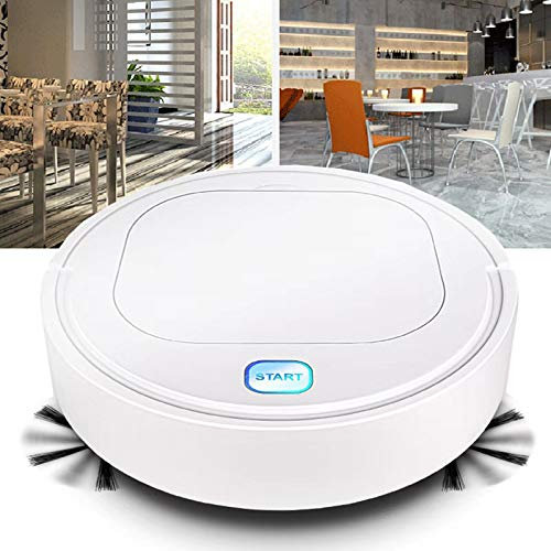JINQII Mini aspiradora robótica, 3 en 1 recargable Smart Aspiradora 1800Pa de succión fuerte para limpiar el suelo de microfibra