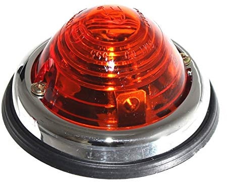 Old-Harvest 2x Begrenzungsleuchte rund Ø68mm Rot Weiß Gelb Kammer Leuchte Rücklicht Bremslicht Blinklicht Rückleuchte Beleuchtung NEU (Gelb)